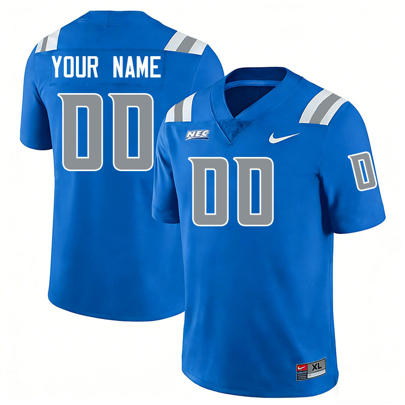 Custom Central Connecticut Blue Devils Name And Number College Football Jerseys-Blue